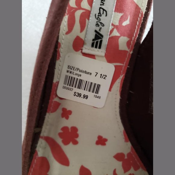 NWT American Eagle Peep Toe, Slingback Wedge Shoe - Picture 6 of 6